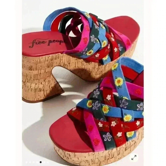 Free People Lisbon Platform Mules Size 8.5 - Picture 8 of 10